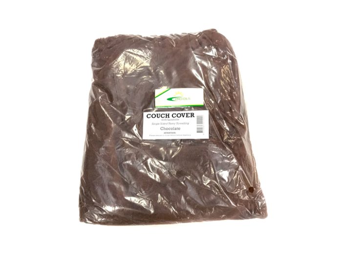 1960 Toweling Bed Cover With Face Hole Chocolate - Image 2