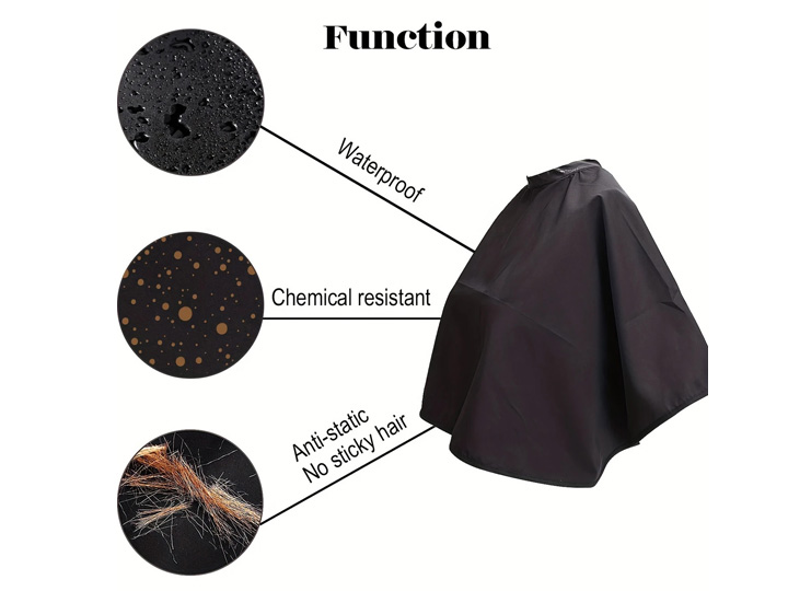 2012 Black Makeup Short Cape Hair Dye Shampoo Shorty Cape - Image 4