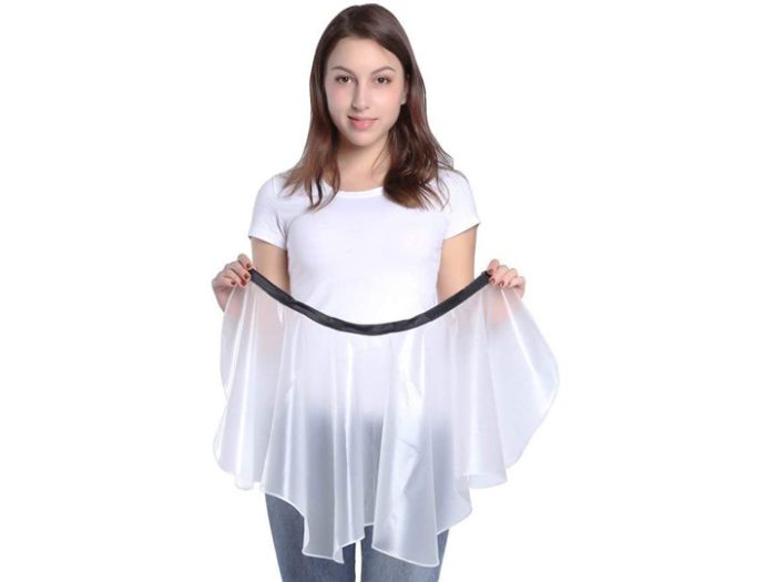 2020 Shampoo Cape Short Clear White Plastic - Image 2
