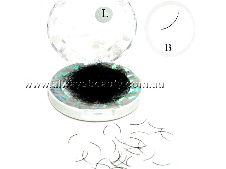 1039-L 12mm Loose Eyelash Silk B Curl 0.12mm Thick Lashes