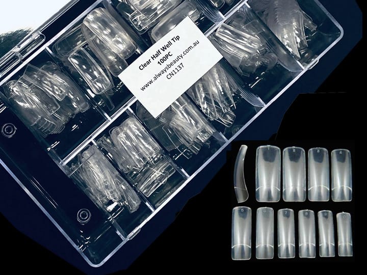 1137 Ultra Form Clear Half Well Tip 100 Tips With Box