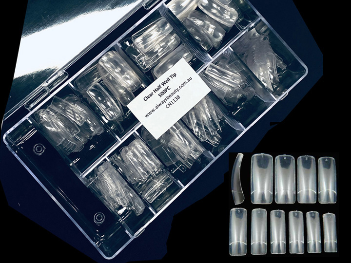 1138 500P Clear Half Well Ultra Form Tip With Box