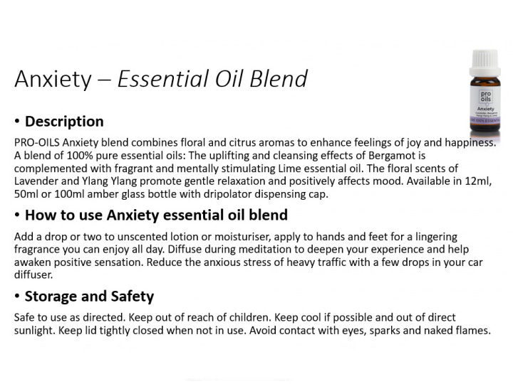 1926 Anxiety Pure Oil Blends 10ml - Image 2