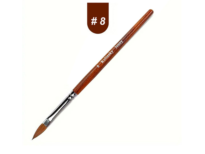 407 #8 Kolinsky Cats Tongue Acrylic Nail Brush Oval