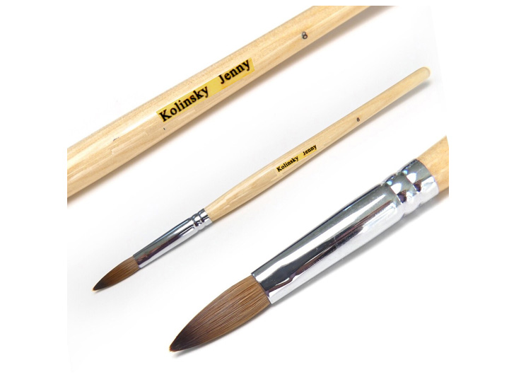 417 No.8 Kolinsky Sable Nail Brush Round - Image 2