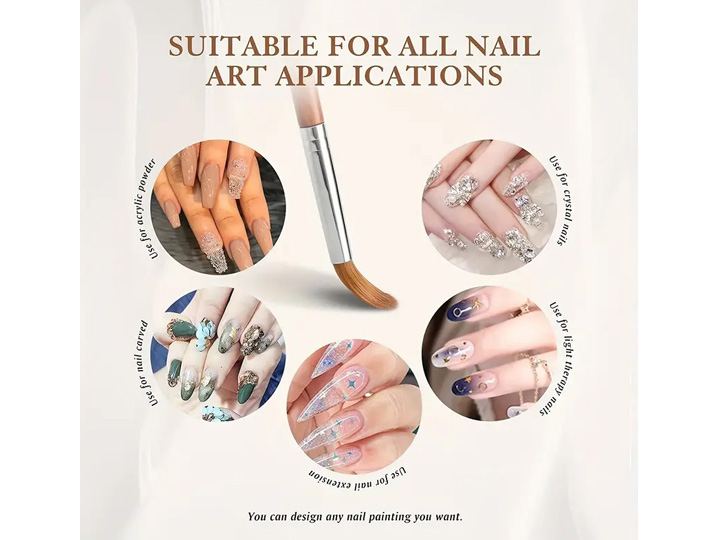 417 No.8 Kolinsky Sable Nail Brush Round - Image 3