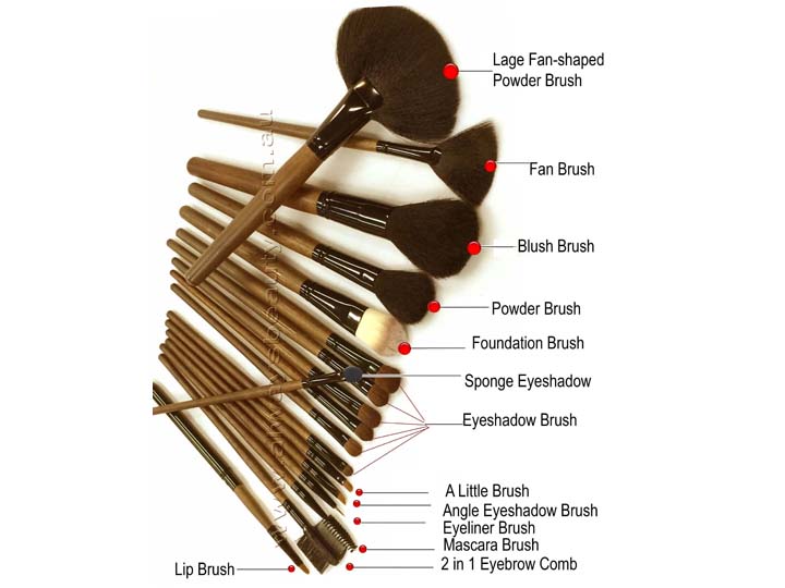 441 18Pcs Make Up Brushes Set In Pouch - Image 4