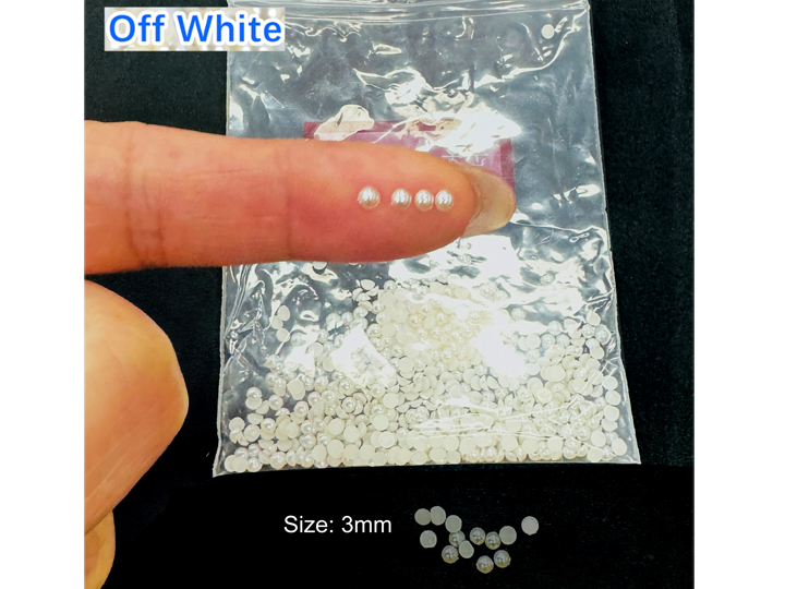 515 White Pearls Nail Art Decorations