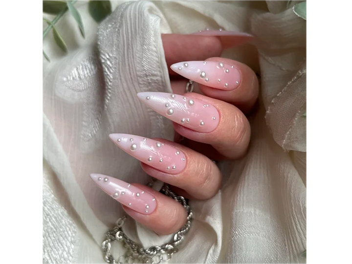 515 White Pearls Nail Art Decorations - Image 2