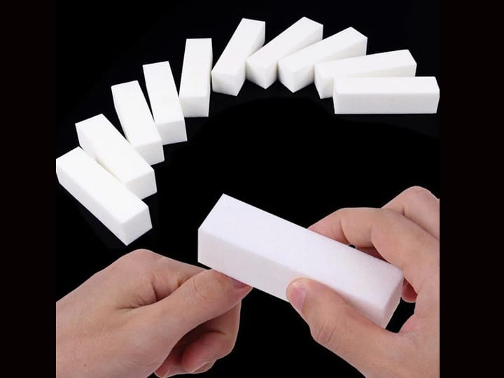 906 White Block Nail Buffer - 100/100 4 Side Pk10 - Image 4