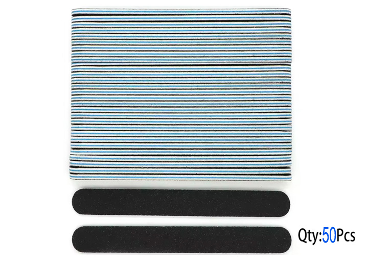 950 Pk50 Black Grit Nail File Cushion Core 100/180 Blue Centre