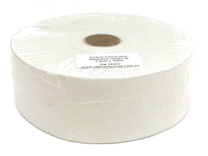 15381 Bleached Calico Roll 75MM x 100M