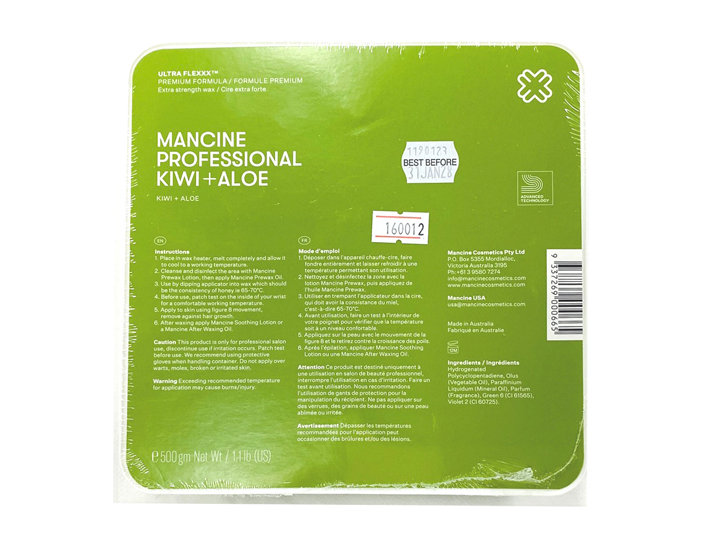 160012 Mancine Ultra Flexxx Kiwi & Aloe Hot Wax 500g