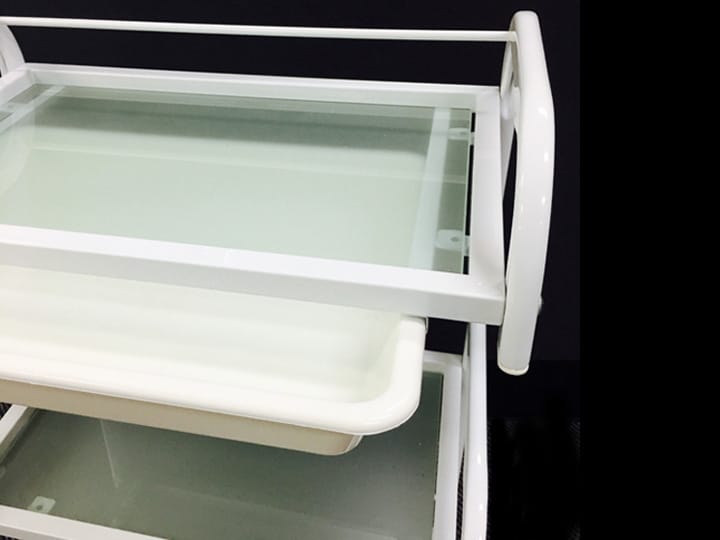 135 3-Tier Glass Trolley with One Tray - Image 2