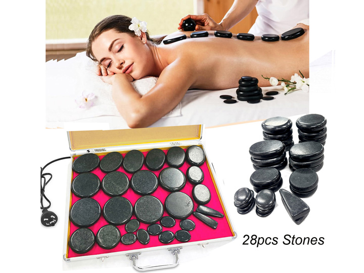 2196 28Pc Hot Stone Heater Kit With Case (L) - Image 2