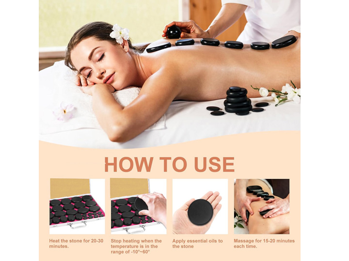 2196 28Pc Hot Stone Heater Kit With Case (L) - Image 6