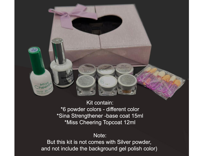 1366 Sina Nail Mirror Aluminum Nail Powder Kit - Image 4