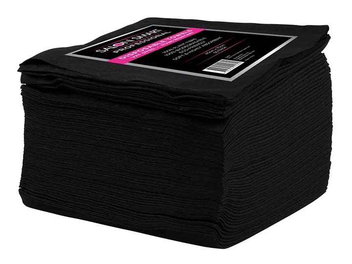 18955 Black DISPOSABLE TOWELS 50pc