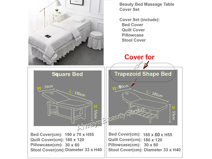 1765 Trapezoid Beauty Bed Cotton Cover Set - Image 2