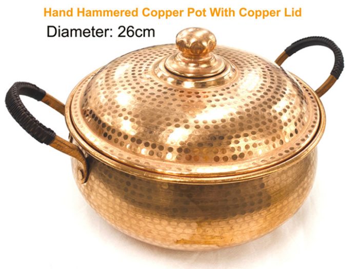 18326 Copper Cooking Pot Thick 26cm