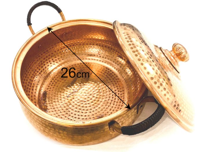 18326 Copper Cooking Pot Thick 26cm - Image 2