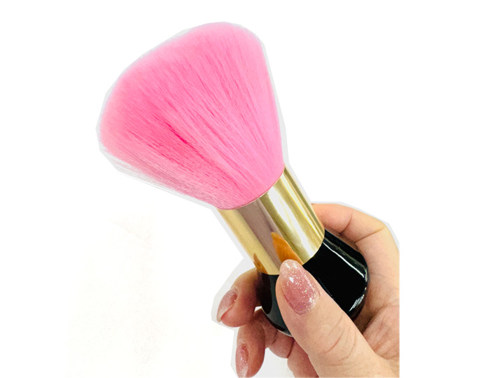 455 Nail Dust Brush Ex Large Brush Pink - Image 3