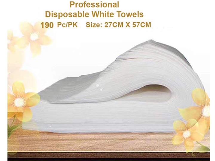 18954 White Disposable Towels 190pc