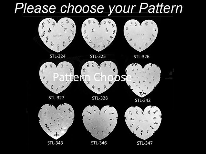 522 Reusable Airbrush Nail Art Stencil