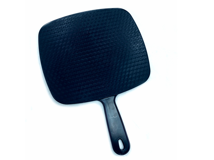 2037 Black Square Mirror Hand Held Large - Image 2