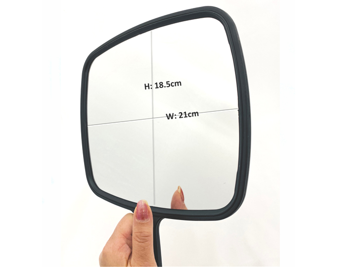 2037 Black Square Mirror Hand Held Large - Image 3