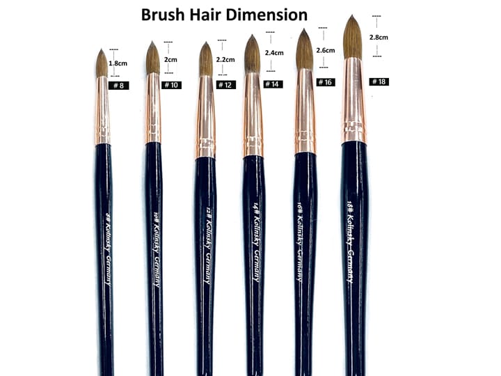 4011 #8 Kolinsky Acrylic Nail Brush Round Sable - Image 2