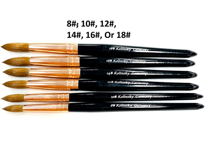 4011 #8 Kolinsky Acrylic Nail Brush Round Sable - Image 3