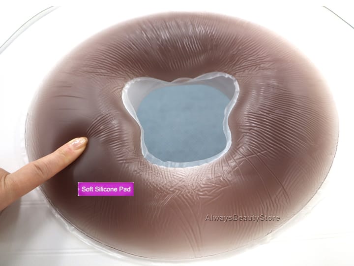 19732 Silicone Face Cushion Headrest Brown Coffee - Image 2