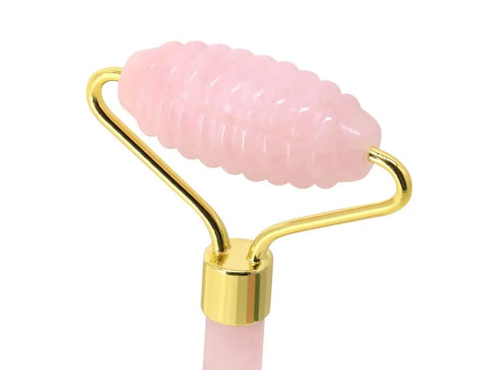 219-66 Jade Spiky Pink Facial Roller Gua Sha Set - Image 2