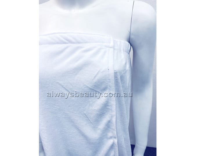 19882 Pro-Oils Single Side Toweling Body Wrap White - Image 2