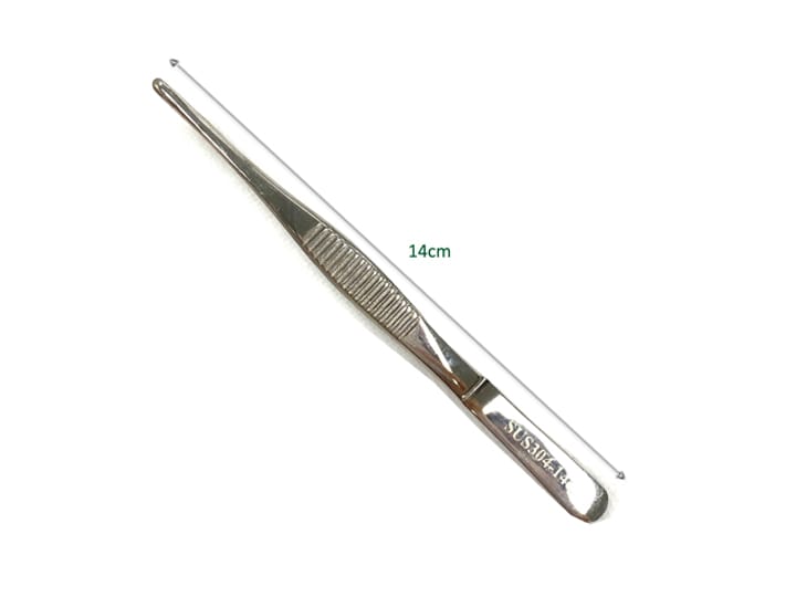 769 Dressing Forceps Tweezers – Blunt 14cm - Image 4