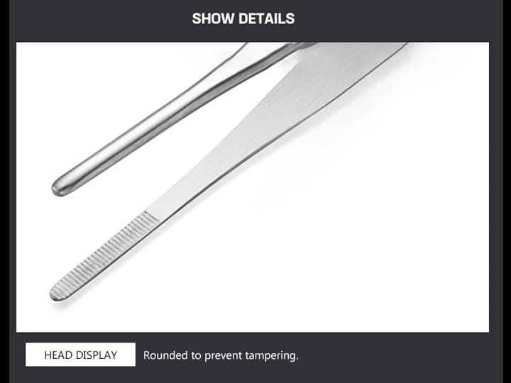 769 Dressing Forceps Tweezers – Blunt 14cm - Image 2