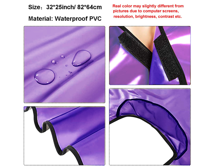 20201 Purple Plastic Waterproof Shampoo Cape - Image 2