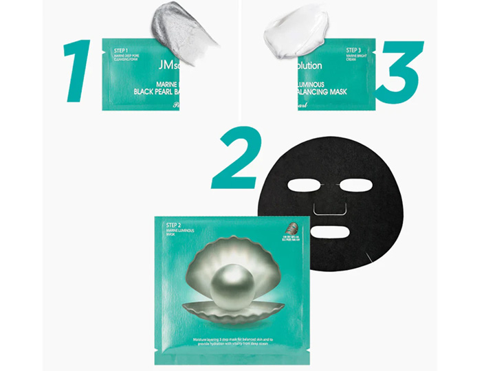 17571-Black Pearl JM Solution Balancing Mask Plus 1 Sheet - Image 2