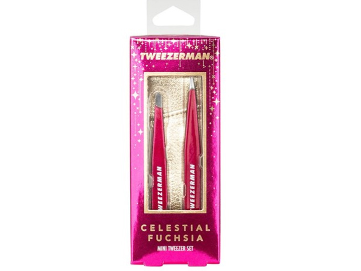 7422 Tweezerman Mini Tweezer Set Fuchsia