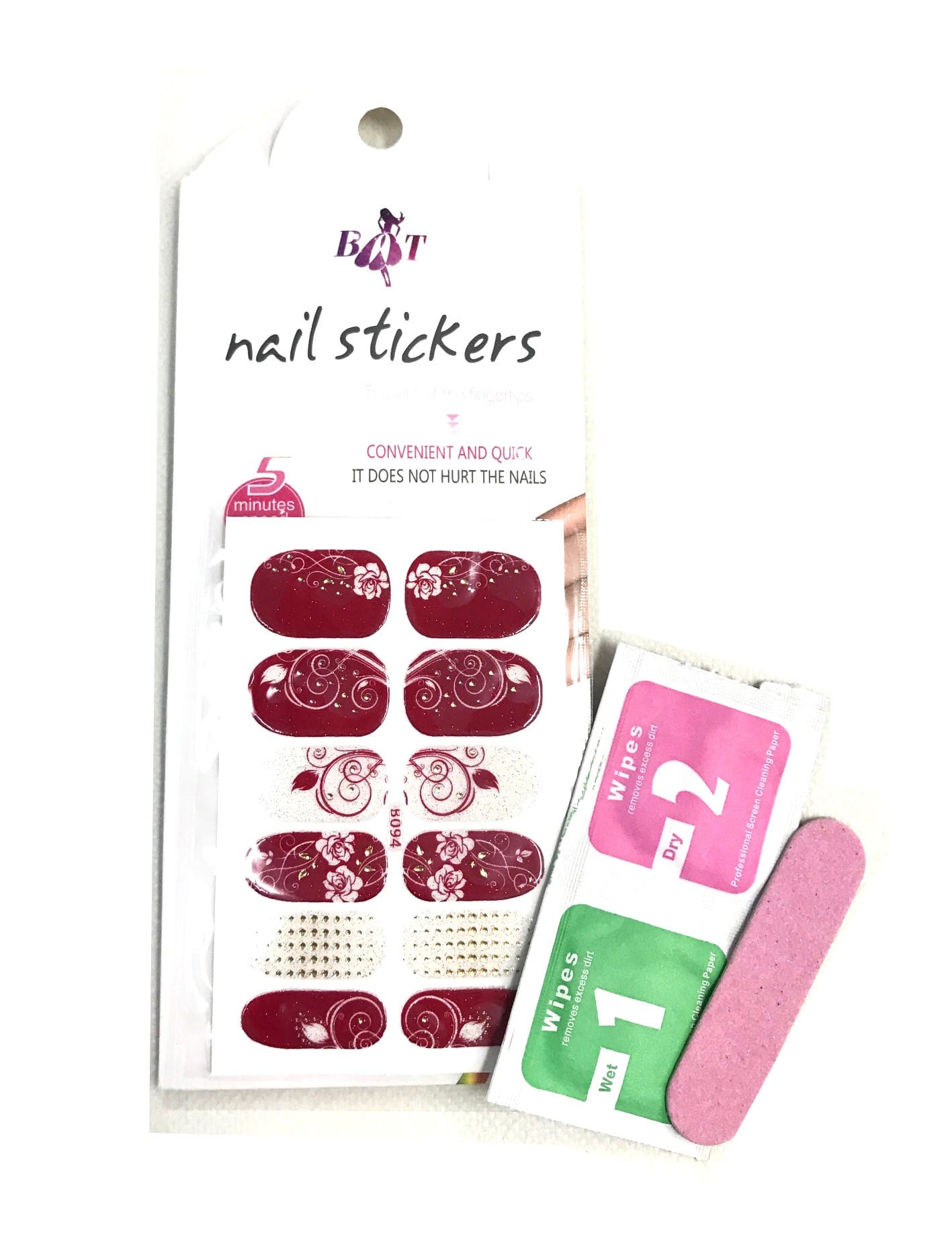 544 DIY Nail Sticker Party Stick File Wipe