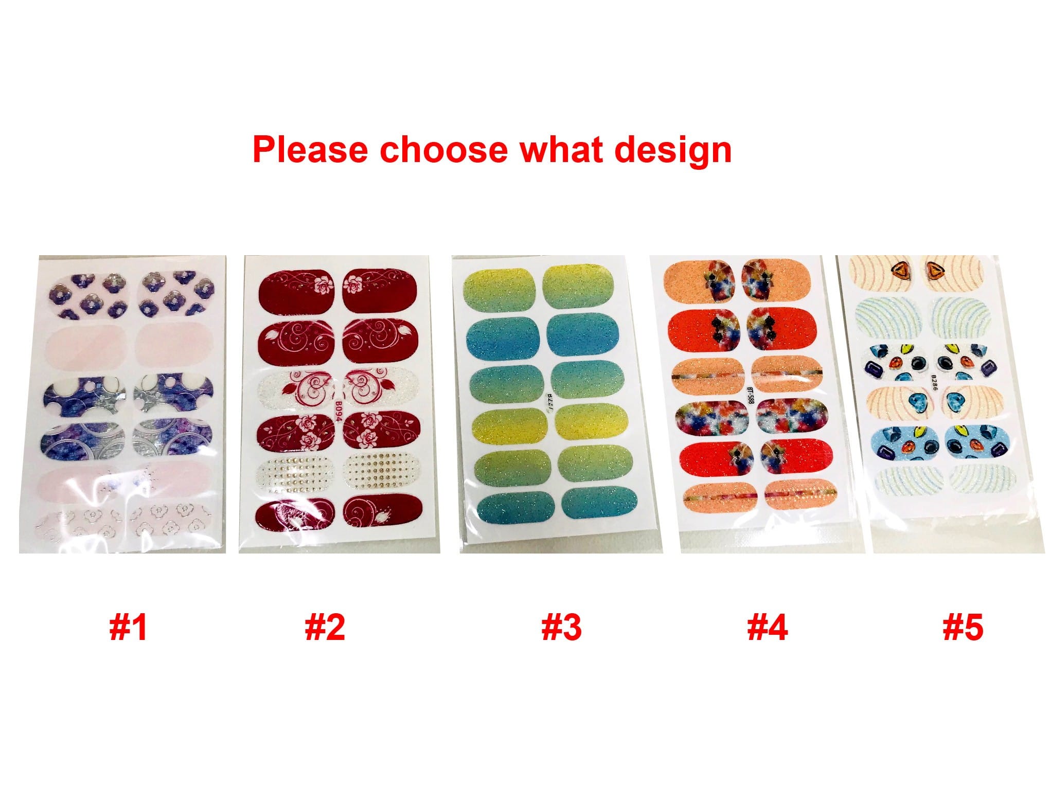 544 DIY Nail Sticker Party Stick File Wipe - Image 2